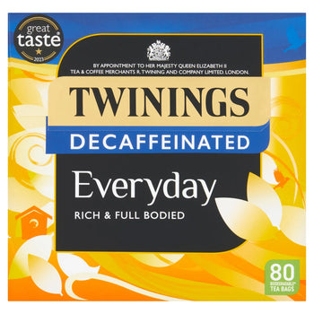 Twinings descafeinados de té todos los días 80 bolsas de té