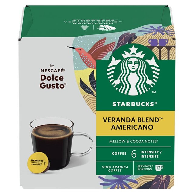 Starbucks Veranda Coffee Pods de Nescafe Dolce Gusto 12 por paquete