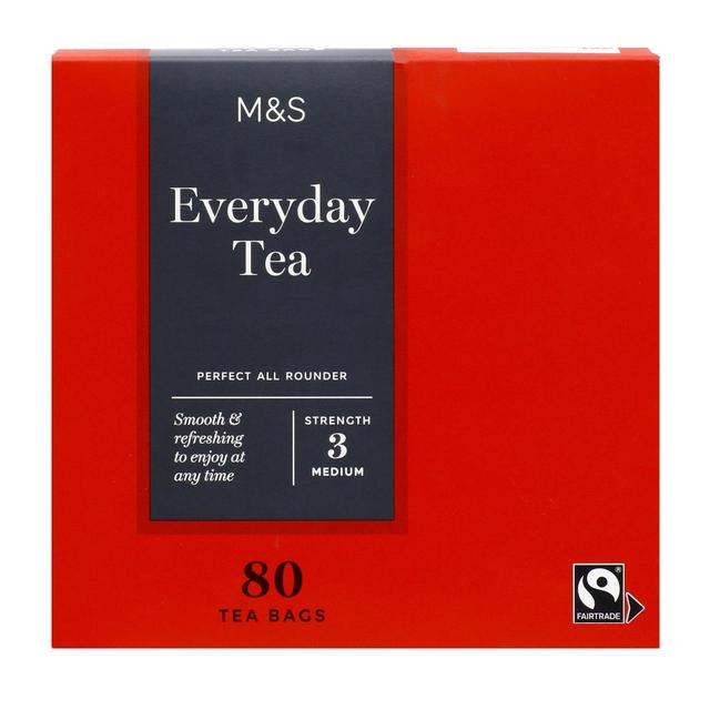 M&S Fairtrade Everyday Tea Bags 80 per pack - Special Offer