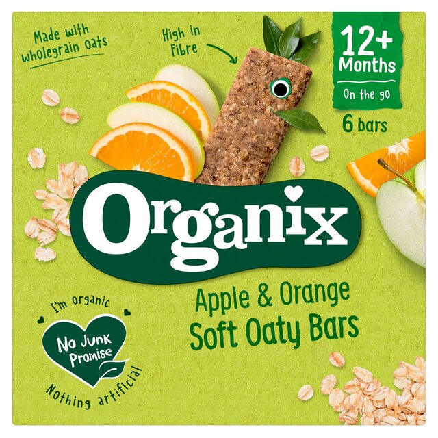 Organix Apple & Orange Oat Bars 6 x 23g