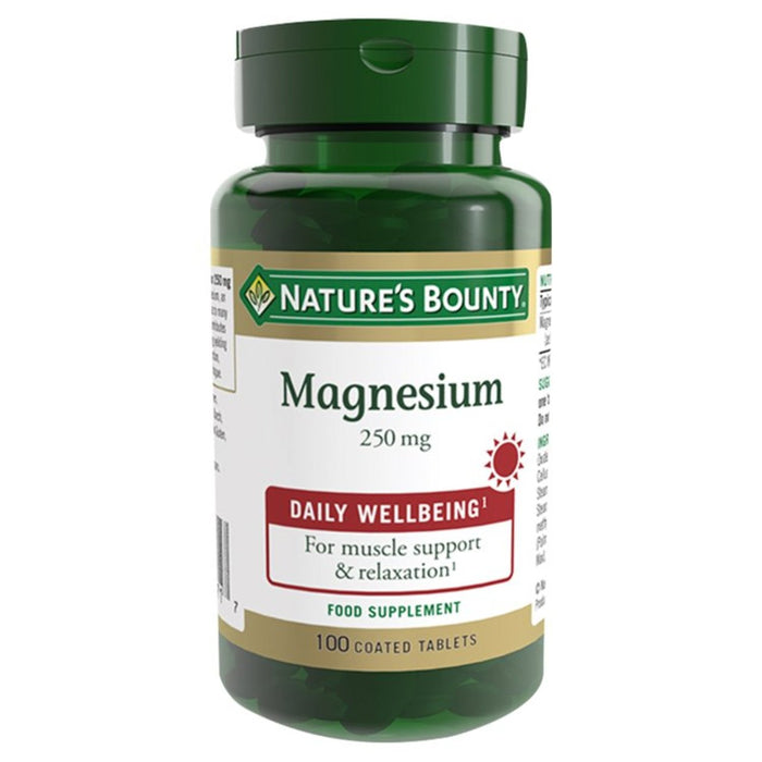 Nature's Bounty Magnesium Supplement Tablets 250mg 100 per pack
