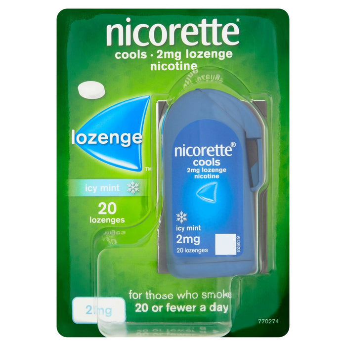 Nicorette Lozenges Mint 2mg helado Cools 20 por paquete