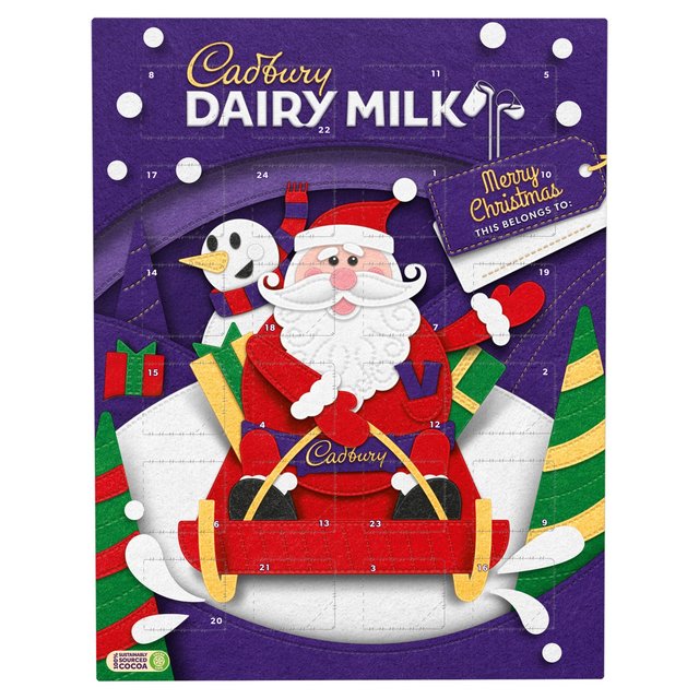 Cadbury Dairy Milk Advent Calender 90G