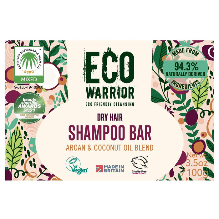Öko -Krieger trockenes Haar Shampoo Bar 100g