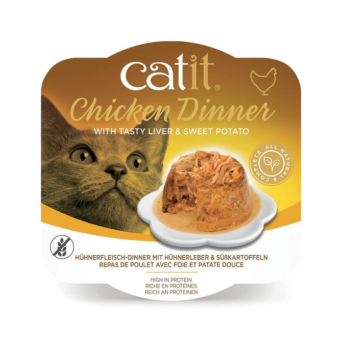 Catit Chicken Dinner mit Leber und Süßkartoffel -Katze Food 80g