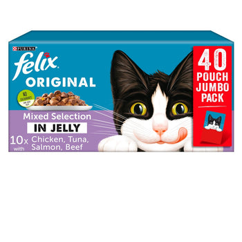 Selección mixta de comida de Félix Cat en gelatina 40 x 100g
