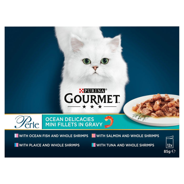 Gourmet Perle Cat Food Pouches Ocean Delicacies 12 x 85g