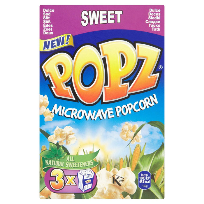 Popz Mikrowelle Popcorn süß 3 x 90g